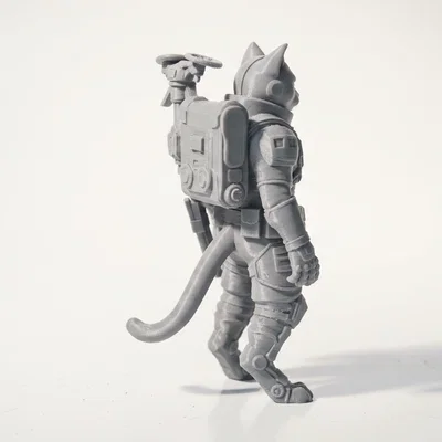 Mô hình Mèo mặc Giáp Robot (Mech Suit Cat) - File in 3D sưu tầm