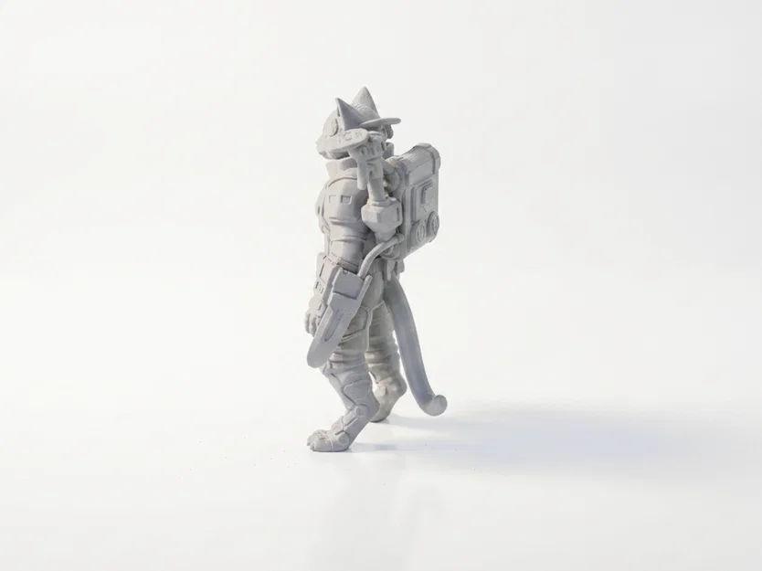 Mô hình Mèo mặc Giáp Robot (Mech Suit Cat) - File in 3D sưu tầm - Image 4