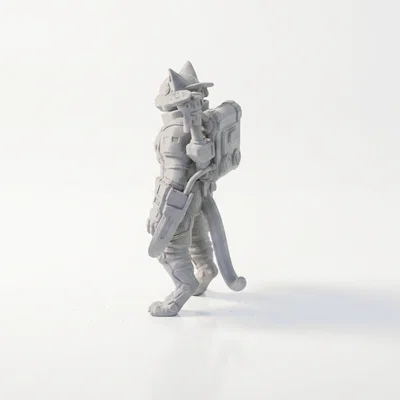 Mô hình Mèo mặc Giáp Robot (Mech Suit Cat) - File in 3D sưu tầm