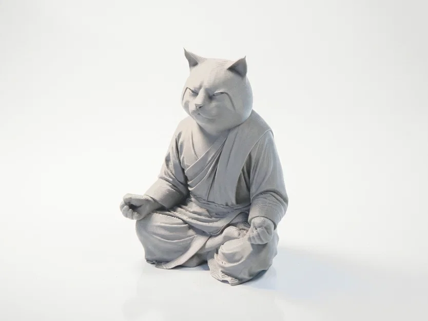 Mô hình tượng mèo Phật thiền định in 3D - Image 1