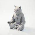 Mô hình tượng mèo Phật thiền định in 3D - Thumbnail 1