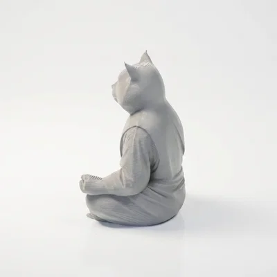 Mô hình tượng mèo Phật thiền định in 3D