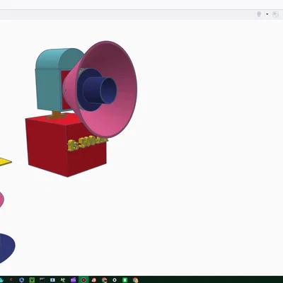 Mô hình loa còi báo động FS 500 sử dụng động cơ 130 (In 3D)