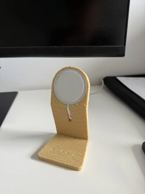 Đế sạc MagSafe vân gỗ cho iPhone - Thiết kế sang trọng, dễ in 3D - Image 3