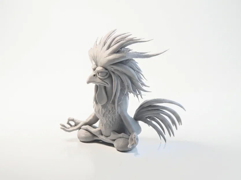 Mô hình chú gà trống thiền định - File in 3D độc đáo - Image 1