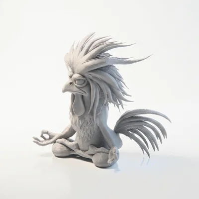 Mô hình chú gà trống thiền định - File in 3D độc đáo