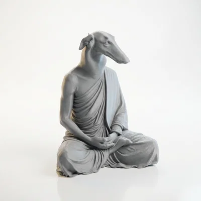Mô hình chú chó thiền định (Meditating Dog) in 3D