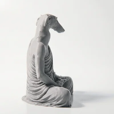 Mô hình chú chó thiền định (Meditating Dog) in 3D