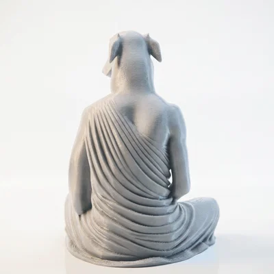 Mô hình chú chó thiền định (Meditating Dog) in 3D