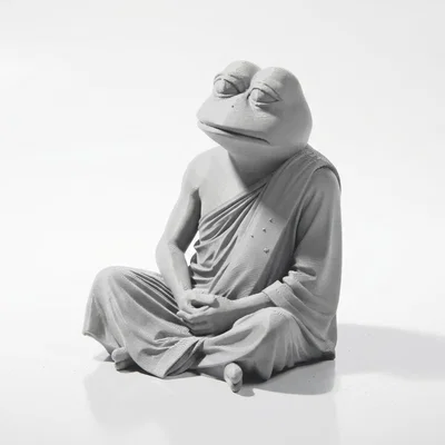 Mô hình tượng ếch thiền định in 3D phong cách Zen