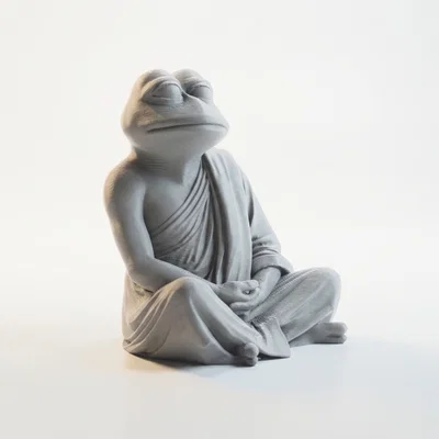 Mô hình tượng ếch thiền định in 3D phong cách Zen
