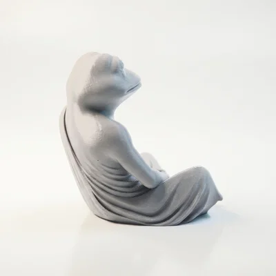 Mô hình tượng ếch thiền định in 3D phong cách Zen