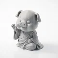 Tượng Chú Heo Ngồi Thiền - Mô Hình 3D In Ấn Nghệ Thuật - Thumbnail 1