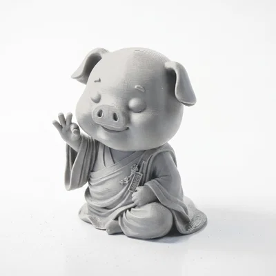 Tượng Chú Heo Ngồi Thiền - Mô Hình 3D In Ấn Nghệ Thuật
