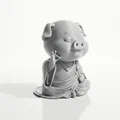 Tượng Chú Heo Ngồi Thiền - Mô Hình 3D In Ấn Nghệ Thuật - Thumbnail 2