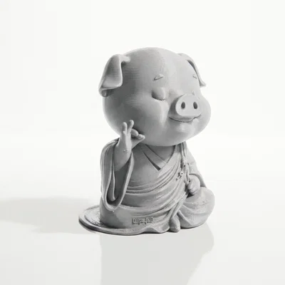 Tượng Chú Heo Ngồi Thiền - Mô Hình 3D In Ấn Nghệ Thuật