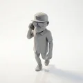 Mô hình chú khỉ dùng điện thoại in 3D dễ thương - Thumbnail 1