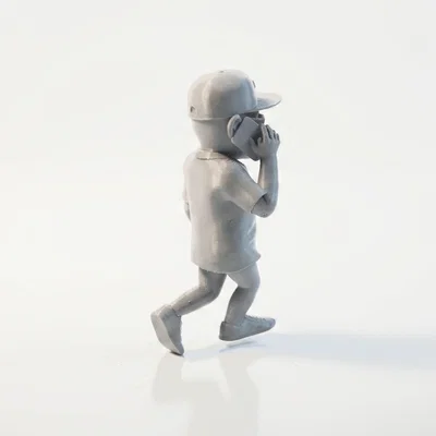 Mô hình chú khỉ dùng điện thoại in 3D dễ thương