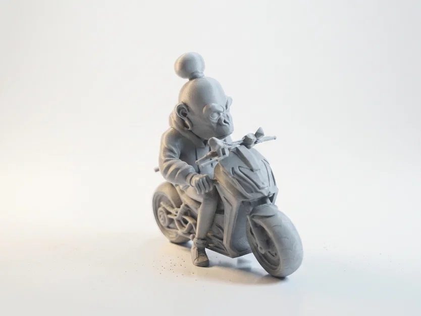 Mô hình Khỉ Lái Xe Mô Tô - Tượng 3D in ấn chi tiết - Image 2