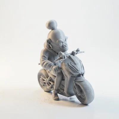Mô hình Khỉ Lái Xe Mô Tô - Tượng 3D in ấn chi tiết