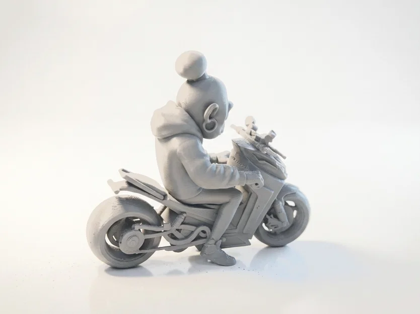 Mô hình Khỉ Lái Xe Mô Tô - Tượng 3D in ấn chi tiết - Image 3