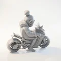 Mô hình Khỉ Lái Xe Mô Tô - Tượng 3D in ấn chi tiết - Thumbnail 3