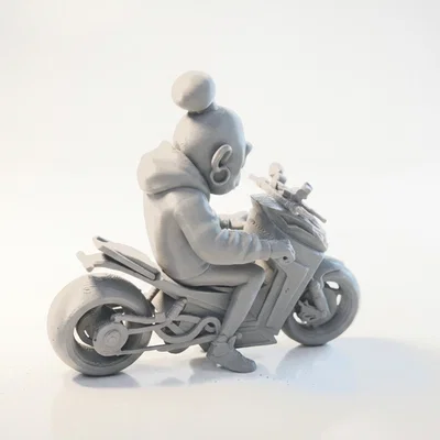 Mô hình Khỉ Lái Xe Mô Tô - Tượng 3D in ấn chi tiết