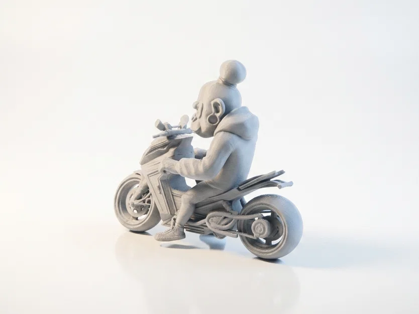 Mô hình Khỉ Lái Xe Mô Tô - Tượng 3D in ấn chi tiết - Image 4