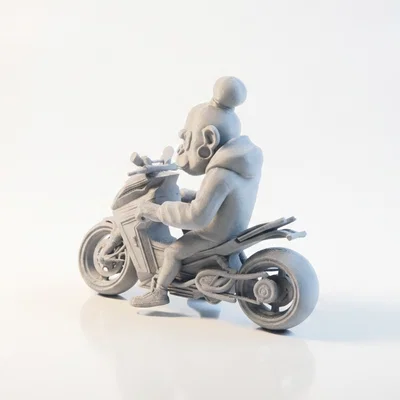Mô hình Khỉ Lái Xe Mô Tô - Tượng 3D in ấn chi tiết