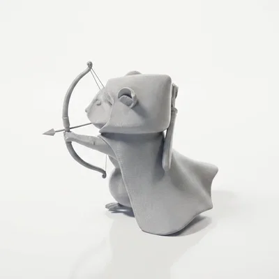 Mô Hình Chuột Cung Thủ Đáng Yêu In 3D