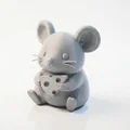Mô Hình Chuột Cầm Phô Mai Dễ Thương In 3D - Thumbnail 1