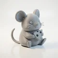 Mô Hình Chuột Cầm Phô Mai Dễ Thương In 3D - Thumbnail 2
