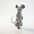Mô hình chú chuột đi mua sắm dễ thương (3D Printable) - Thumbnail 1