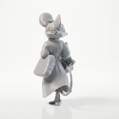Mô hình chú chuột đi mua sắm dễ thương (3D Printable)