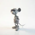 Mô Hình Chú Chuột Cầm Hoa Hồng Đáng Yêu - Đồ Trang Trí In 3D - Thumbnail 1