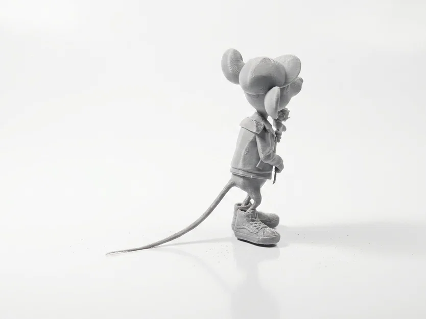 Mô Hình Chú Chuột Cầm Hoa Hồng Đáng Yêu - Đồ Trang Trí In 3D - Image 3