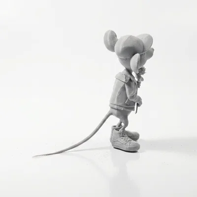 Mô Hình Chú Chuột Cầm Hoa Hồng Đáng Yêu - Đồ Trang Trí In 3D