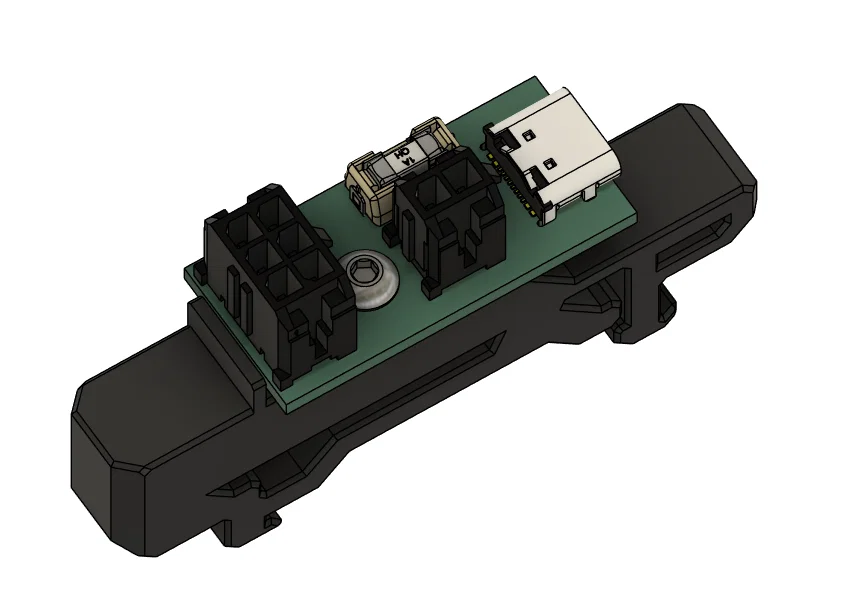 Đế gắn DIN rail cho LDO / RobertLorincz SmartOrbiter / Orbitool / Roto USB Adapter - Image 1