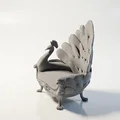 Mô hình điêu khắc ghế chim công 3D - Thumbnail 1