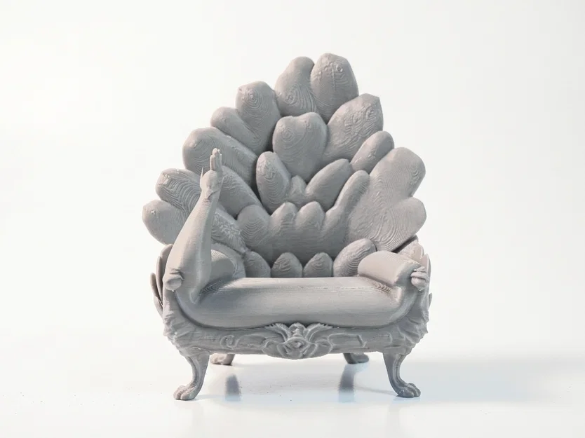 Mô hình điêu khắc ghế chim công 3D - Image 2