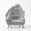 Mô hình điêu khắc ghế chim công 3D - Thumbnail 2