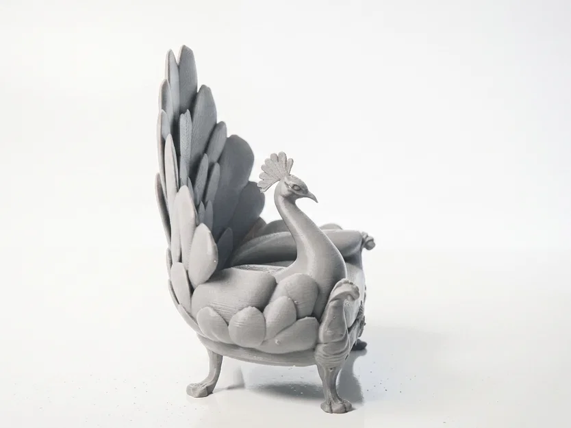Mô hình điêu khắc ghế chim công 3D - Image 3