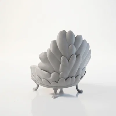 Mô hình điêu khắc ghế chim công 3D