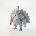 Mô hình Chiến binh Chim công - Tượng Fantasy 3D Printable - Thumbnail 1