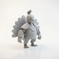 Mô hình Chiến binh Chim công - Tượng Fantasy 3D Printable - Thumbnail 2