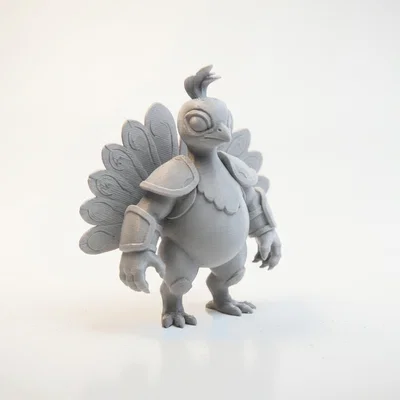 Mô hình Chiến binh Chim công - Tượng Fantasy 3D Printable