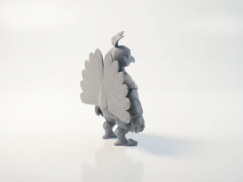 Mô hình Chiến binh Chim công - Tượng Fantasy 3D Printable - Image 3