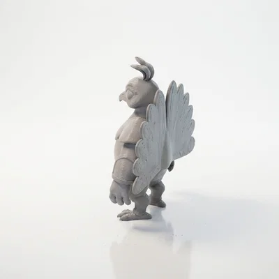 Mô hình Chiến binh Chim công - Tượng Fantasy 3D Printable