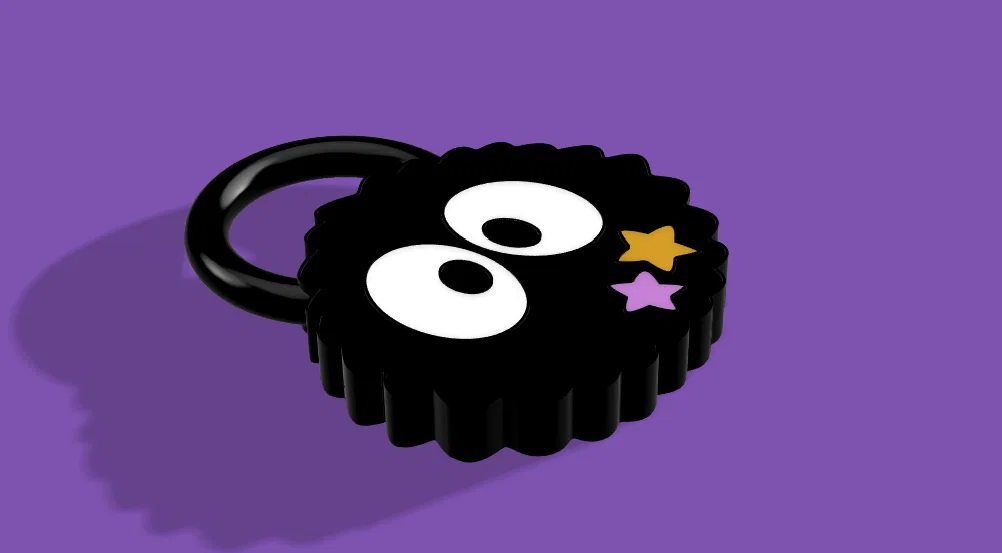 Móc khóa Soot Sprite đáng yêu - Mô hình 3D phong cách Studio Ghibli - Image 1