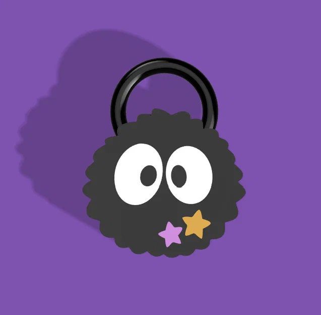 Móc khóa Soot Sprite đáng yêu - Mô hình 3D phong cách Studio Ghibli - Image 2
